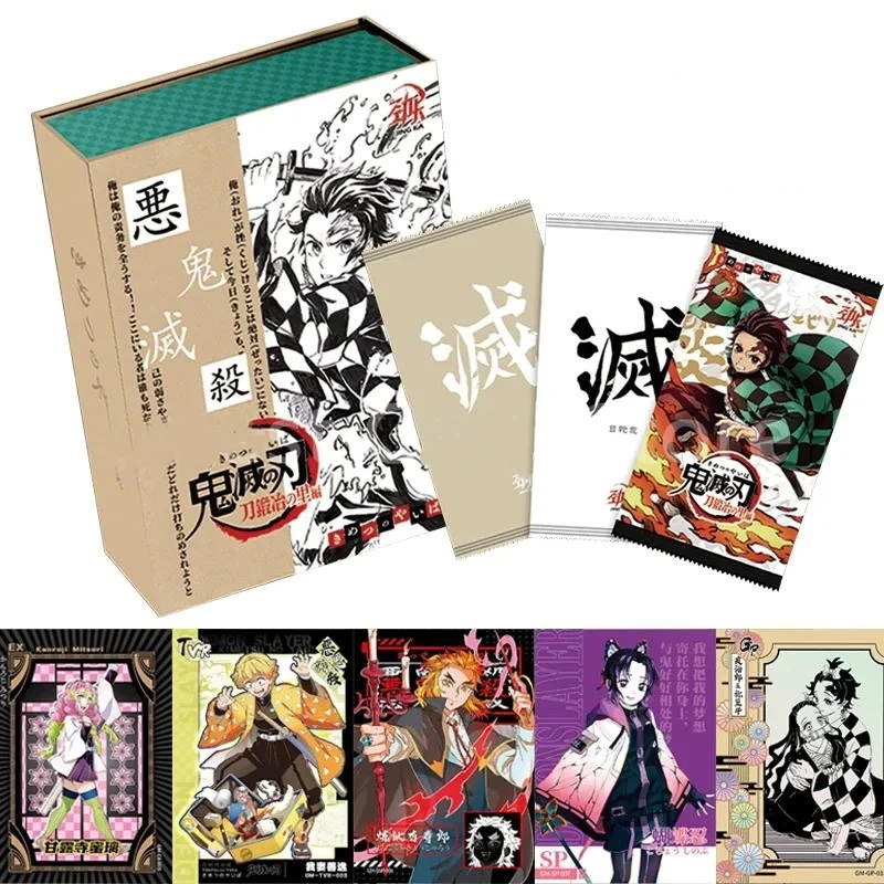 

2022 New Anime Demon Slayer cards Box hobby Collection TCG Playing Game rare Card Kimetsu No Yaiba Figures for Children gift Toy