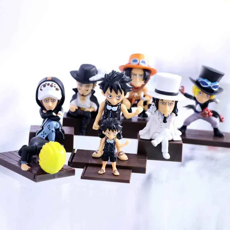 

7 шт./набор, игрушечные фигурки Luffy Ace Sanji