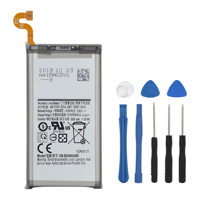 

OHD Original High Capacity Battery EB-BG960ABE For Samsung Galaxy S9 G960 G960F G960U G960W G960F/DS G9600 3000mAh + Tools