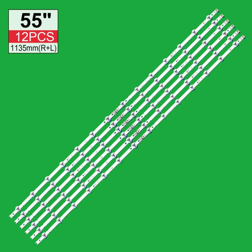 

NEW12pcs LED Backlight strip For LIG 55" TV 6916l-1629A 6916L-1630A 55LB690V 55LB700V 55LB720V 55LB730V 55LB7200 55LB670V 6V