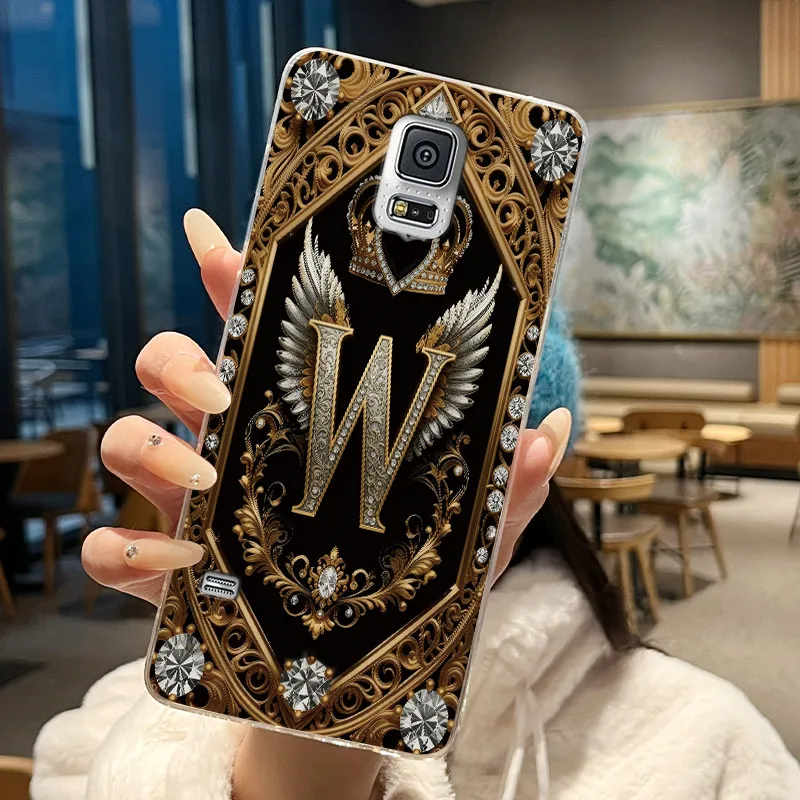 Фото Чехол для Samsung Galaxy S5 Neo/S5 i9600, новый модный чехол для телефона с инициалами в стиле ретро, ​​прозрачный мягкий силиконовый чехол №2