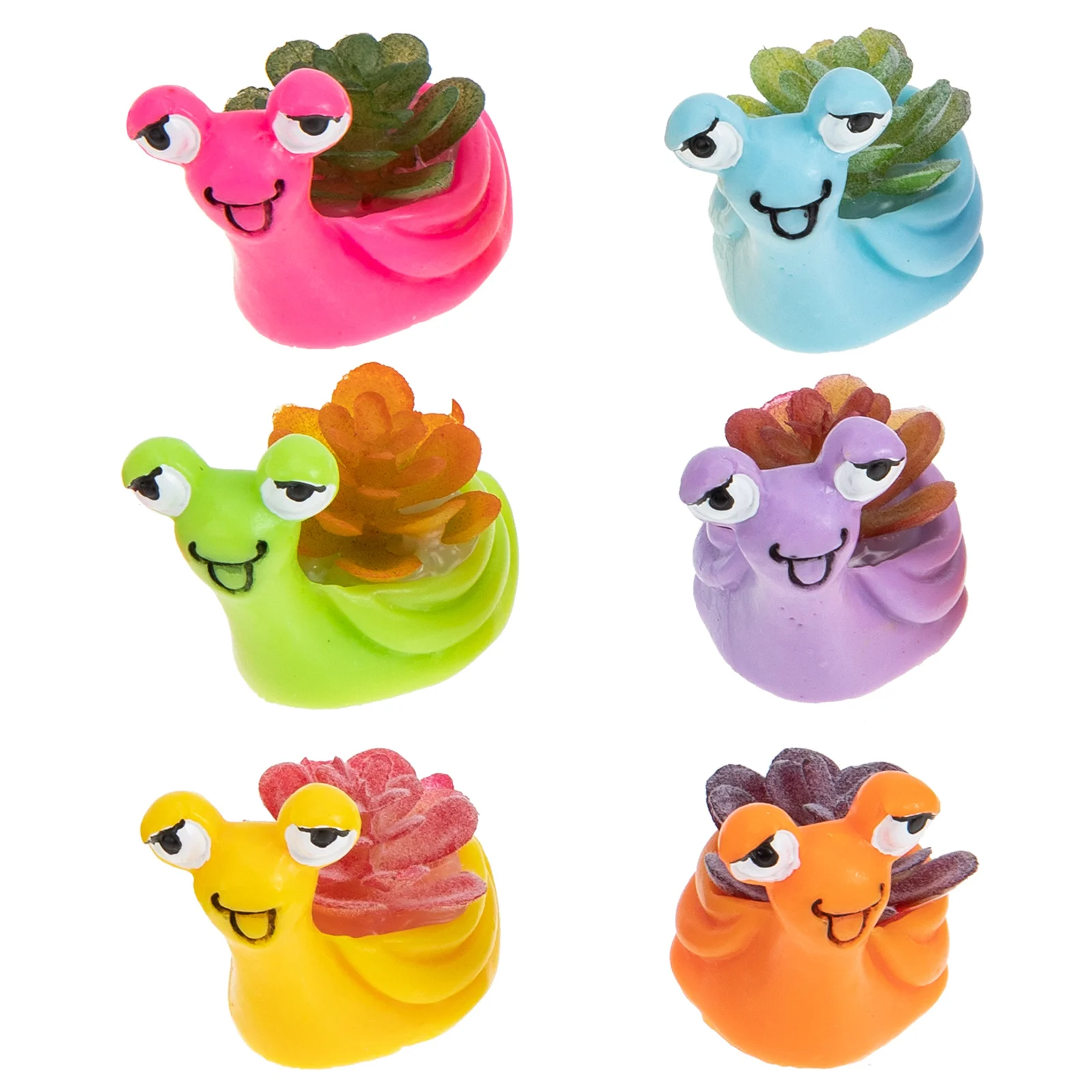 

6 Pcs Snail Decoration Kids Toys Micro Landscape Potted Bonsai Statue Model Resin Garden Child DIY Shape