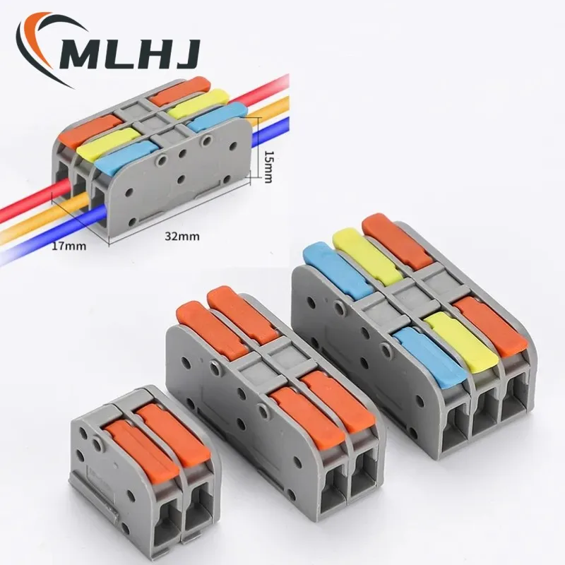 

5Pcs Mini Wiring Terminal Connector Universal Docking Cable Quick LED Light Push-in Painless