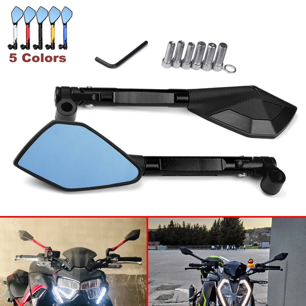 Мотоциклетное зеркало заднего вида универсальные алюминиевые боковые зеркала с