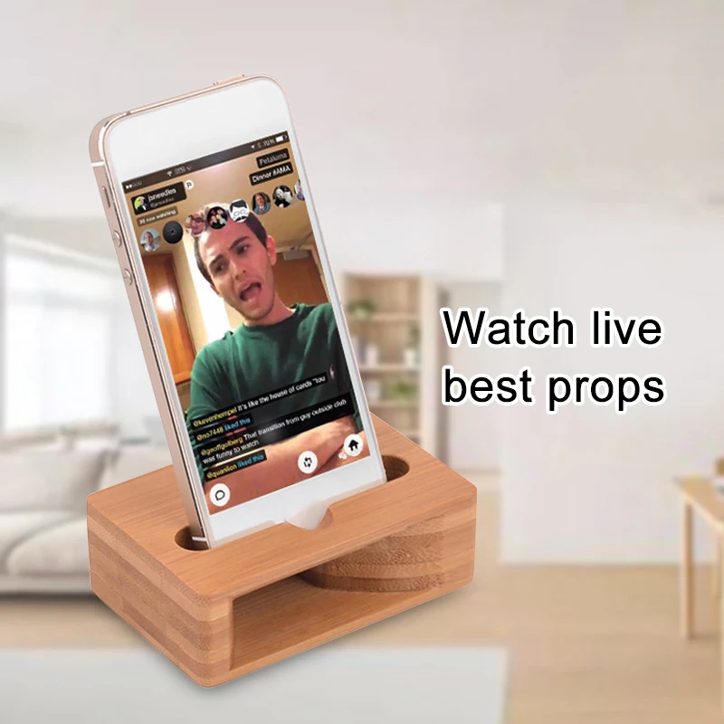 Держатель для динамика бамбуковый усилитель звука деревянные держатели