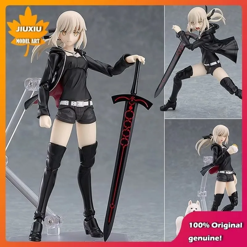 100% оригинал: Fate FGO Black Saber Altria 418-figma 14 см ПВХ Фигурка Аниме Модель Игрушки Коллекция