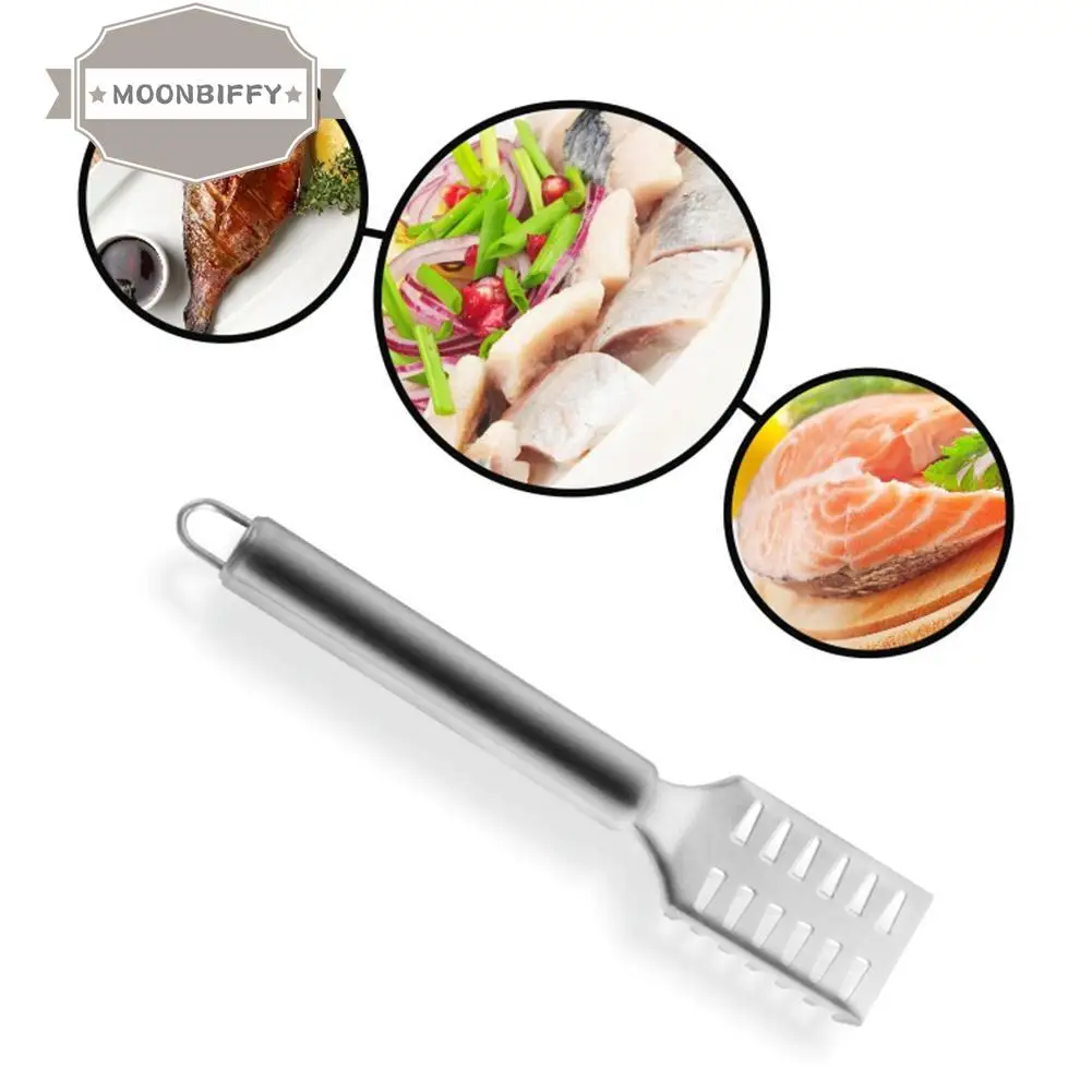 

Практичное приспособление для рыбной чешуи, скребок, серебряная портативная рыболовная щетка из нержавеющей стали, бытовые инструменты дл...