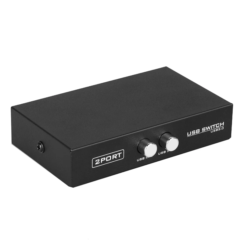 

Printer Switch,2 Port USB 2.0 Manual Printer Scanner Sharing Switch Hub 2 PC to 1 Splitter Adapter