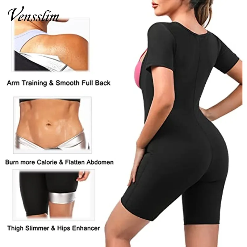 Женский костюм для сауны со спортивным жилетом-триммером контроля живота 3 в 1