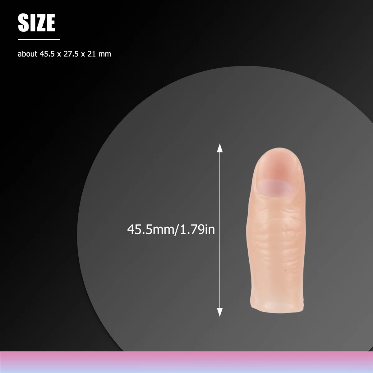 Мягкий кончик большого пальца поддельный волшебный трюк виниловая игрушка