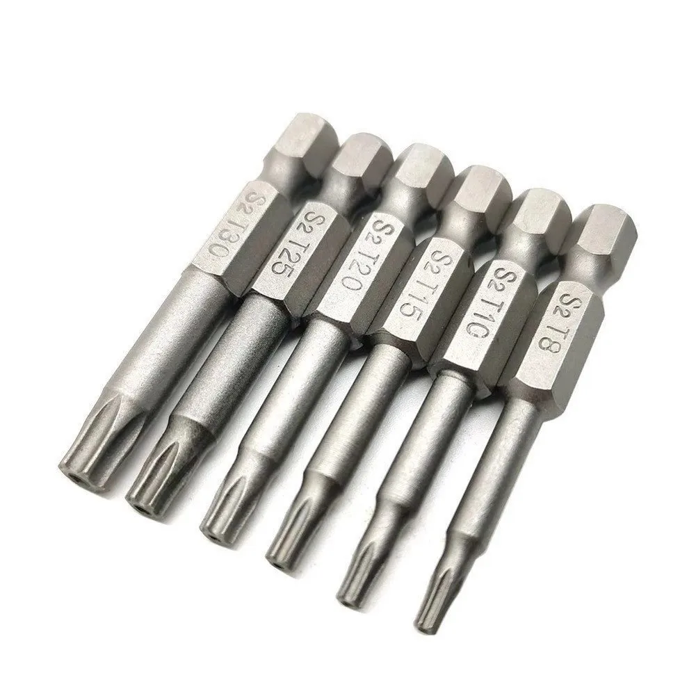 

Durable High Quality Hot Practical Screwdriver Bits Workshop Magnetic Spare T8 T10 T15 T20 T25 T30 6.35mm Shank