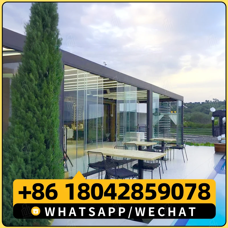 Вилла Открытый Сад Алюминиевый Ветрозащитный Крыша Беседка Навіс Дистанционное