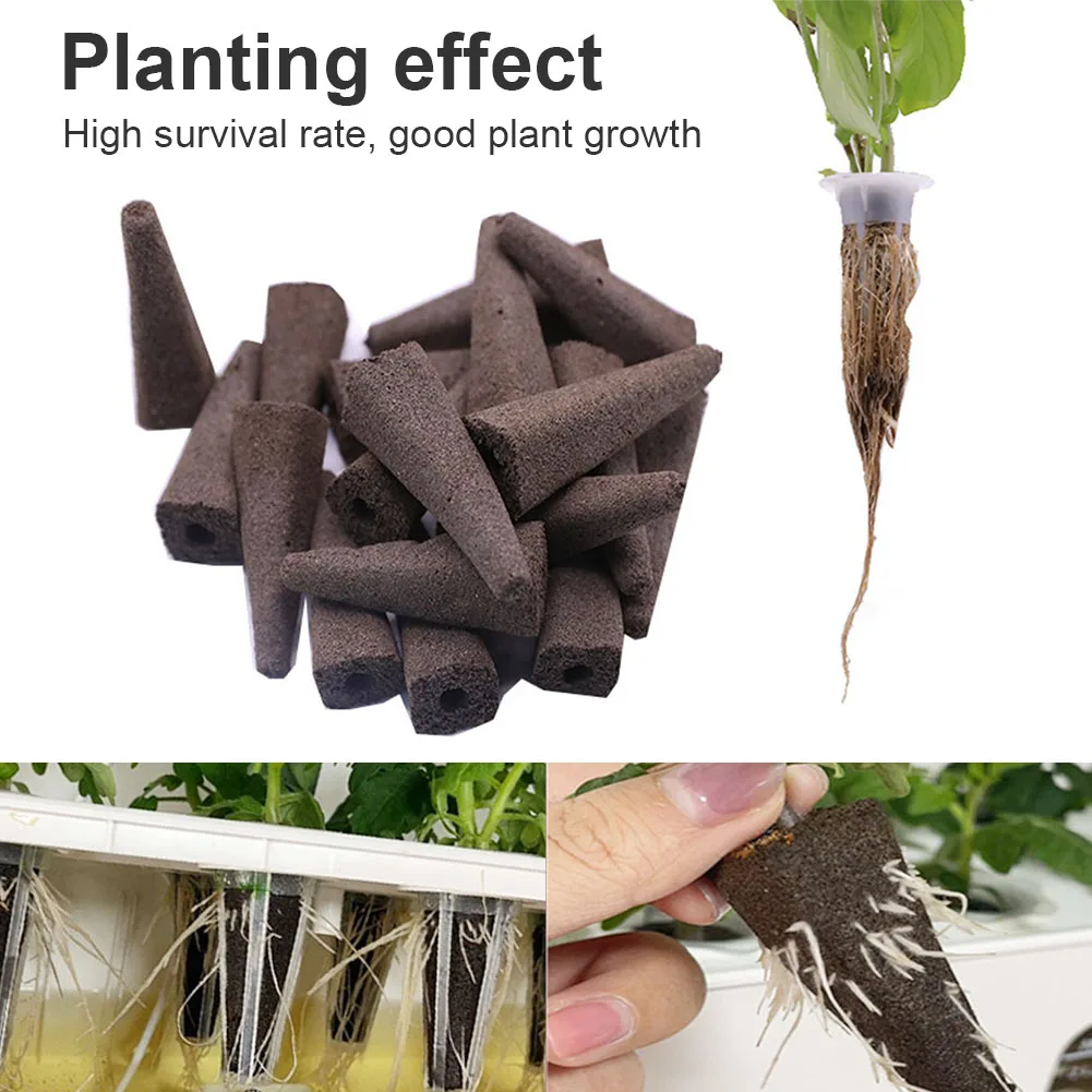 

50Pcs Grow Sponges Eco-Friendly Plant Growth Replacement Sponges Seed Root Starting Plugs For Hydroponic Garden System Hot Sale