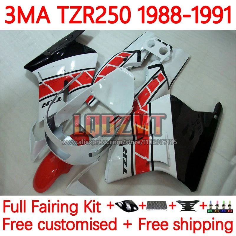 

TZR-250 For YAMAHA 3XV TZR 250 RR TZR250 1992 1993 1994 1995 1996 1997 TZR250RR 92 93 94 95 96 97 Fairings 44No.2 white black