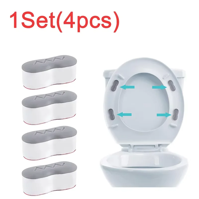 4 шт./компл., бампер для сиденья унитаза, прочная амортизирующая прокладка для предотвращения столкновений, самоклеящиеся бамперы для сиденья для биде, аксессуар для сиденья унитаза