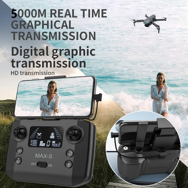 New KF101 MAXS 4K Professional Drone HD Camera 5KM Digital Image Transmission GPS 5G WIFI 3-axis Gimbal Brushless Smart Follow 2
