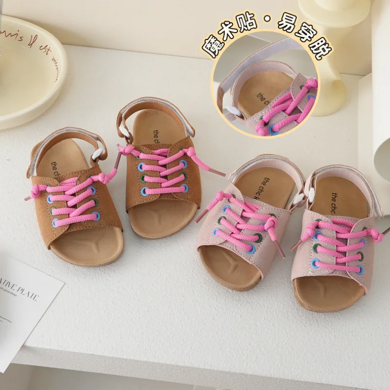 

Sandalias Designer Gril Shoe 2023Summer New Girls Sports Sandals Fashion Casual Kid Shoe Soft Sole Beach Shoe Infant Girl Sandal
