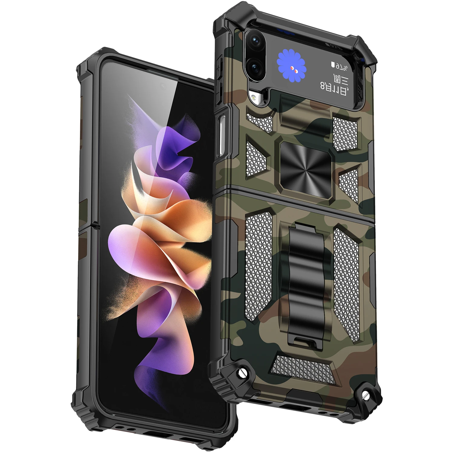 

Противоударный чехол с защитой от падения для Samsung Galaxy Z Flip 4 телефон флип P4 с подставкой Аксессуары Чехол