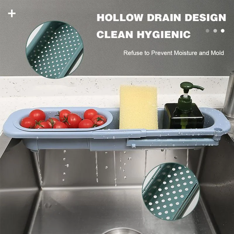 

New Telescopic Sink Rack Kitchen Sinks Organizer Drain Rack Storage Basket Rotatable Towel Kitchen Gadgets Accessory Dropship