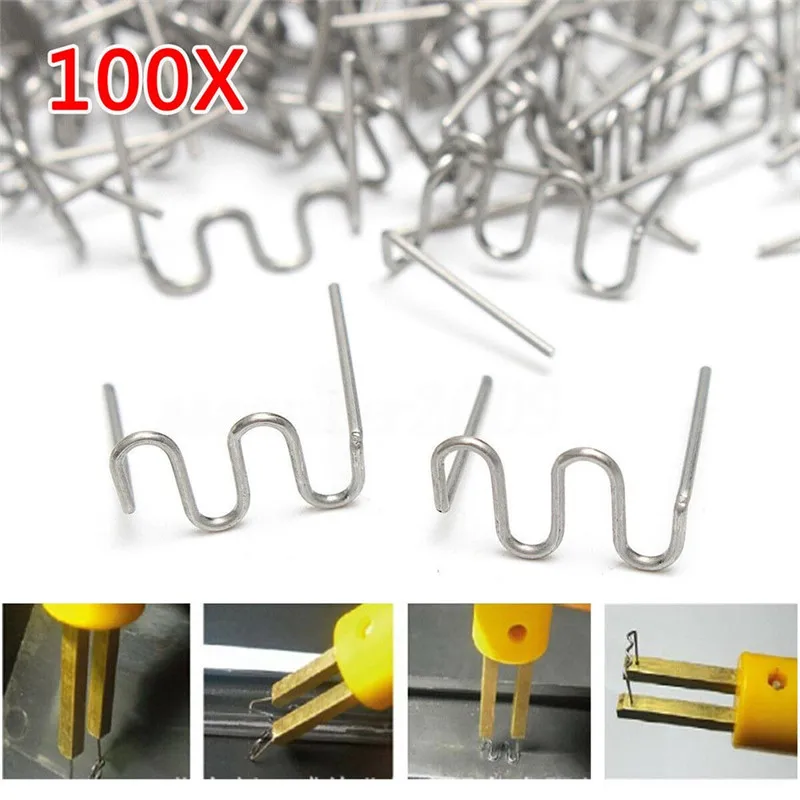 

100PCS Staples Hot Stapler S /V/ M Wave Pre-Cut Hot Staplers 0.6mm & 0.8mm For Car Plastic Bumper Welding Repair Welder Kit Tool