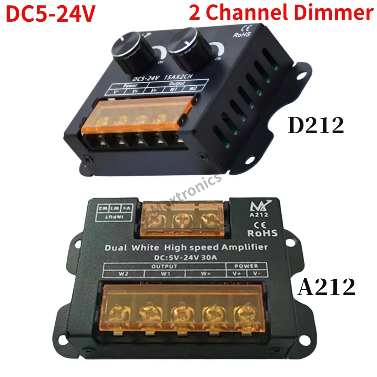 Контроллер для светодиодной ленты 30 А CCT регулятор температуры цвета 2 канала