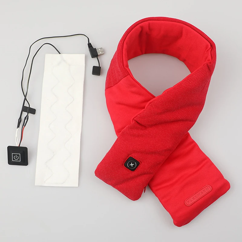 

Outdoor Scarf Heating Clothes Pad Usb Electric Smart Scarf Winter Heating Pad Carbon Fiber Couple Warm Scarf