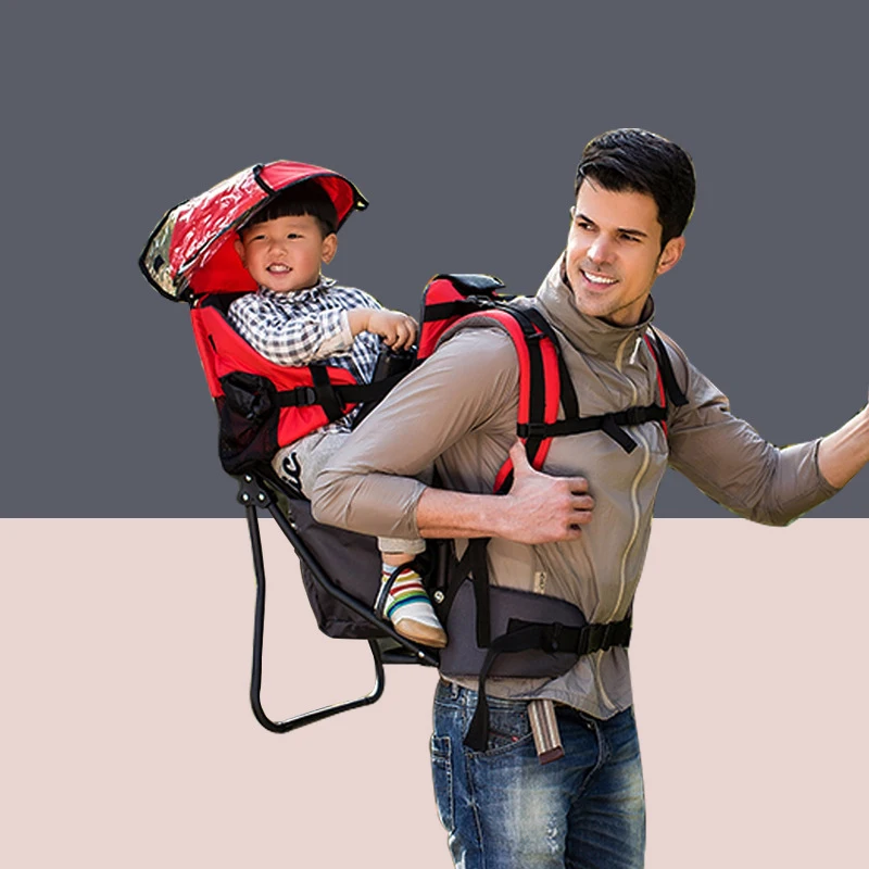 Foldable Baby Child Hiking Backpack Waterproof Toddler Travel Backrest Outdoor Climbing Chair Shoulder Carry Back Chair
