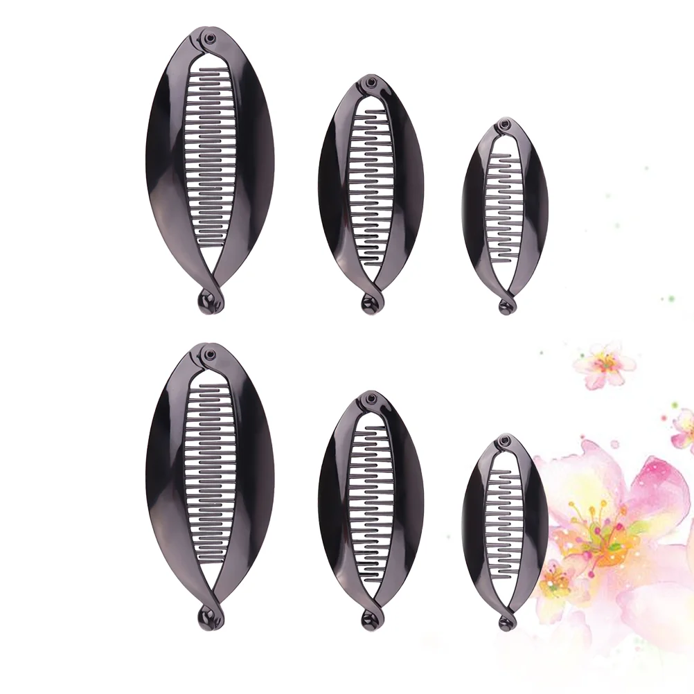 

6 Pcs Resin Hairpins Women Creative Clips Plastic Decorate Ponytail Holder Miss