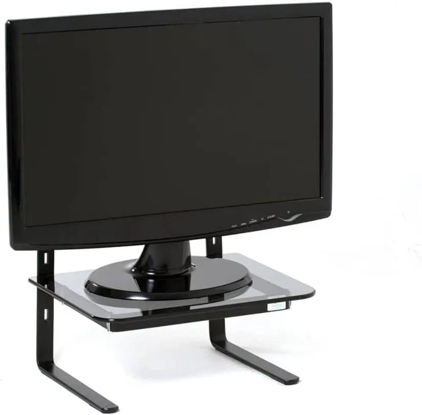 

NEW Suporte de mesa para Monitor de LCD preto e vidro fumê