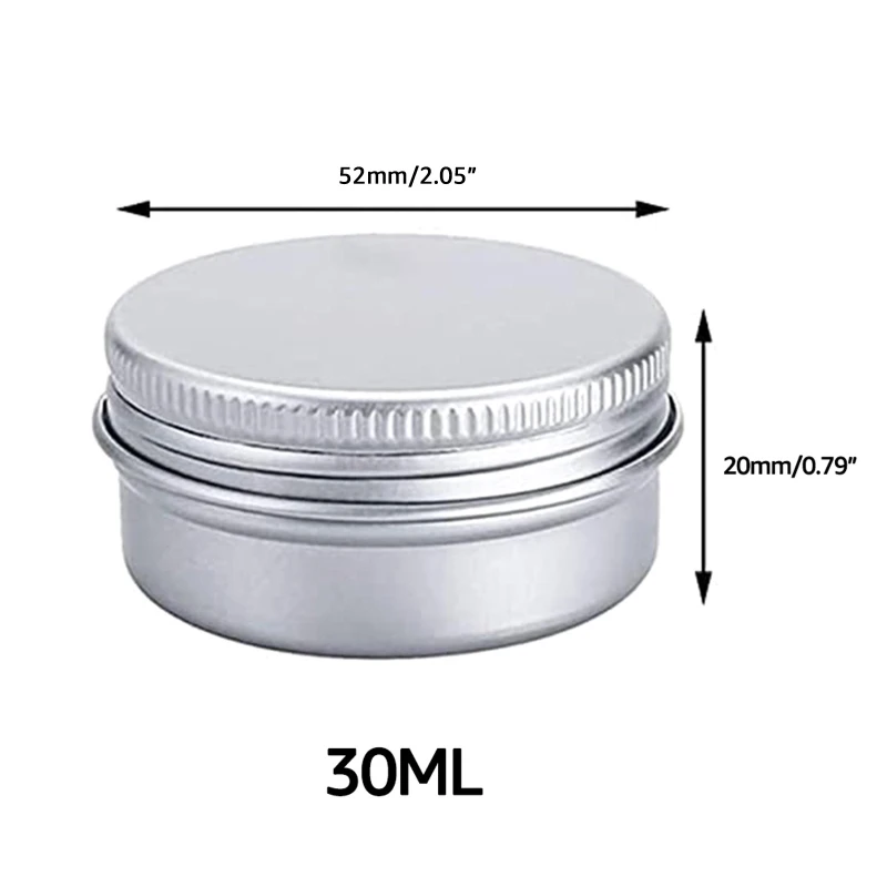 

20Pcs Aluminum Tin Jars 30ml Empty Tin Lip Balm Cosmetic Sample Containers for Lip Balms Cream Candles DIY Crafts