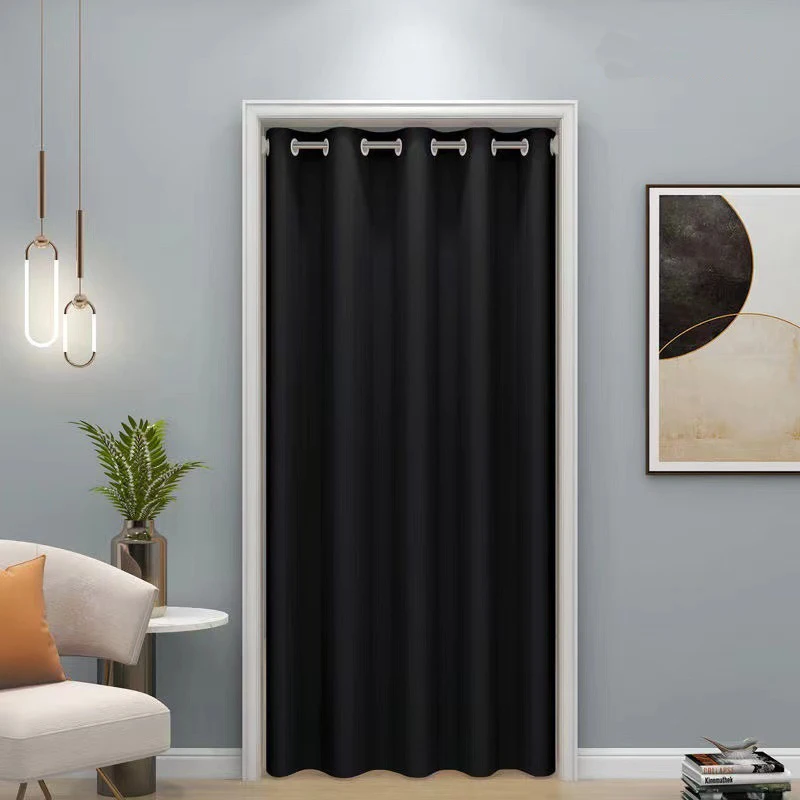 

Height Blackout Doorway Curtain Modern Bedroom Door Curtain Heavy Duty Partition Curtain Lightproof Door Drapes with Eyelet