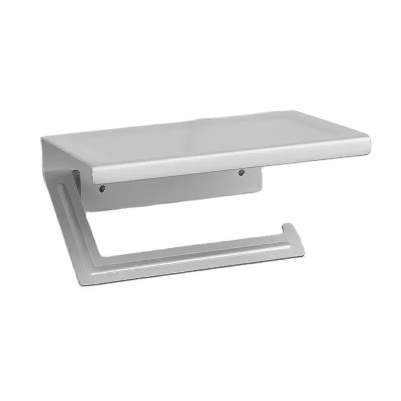 

Toilet paper towel holder black bathroom punch-free creative Nordic hotel toilet space aluminum mobile phone roll paper holder