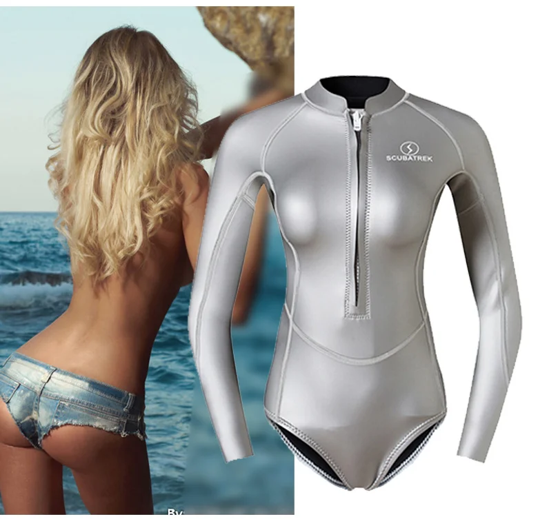 Купальник для подводного плавания костюм дайвинга Женский Теплый слитный