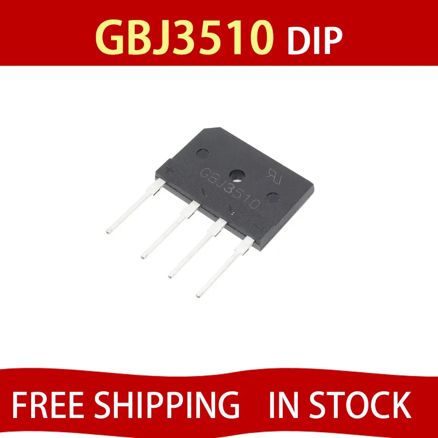 

5PCS GBJ3510 35A 3510 1000V KBJ2510 GBJ2510 25A 1000V 2510 BRIDGE RECTIFIER KBJ3510 Free Shipping