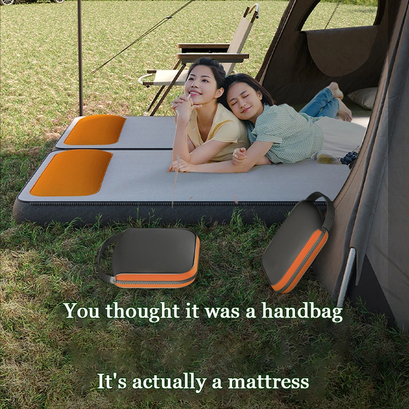 Inflatable sofa mattress in outdoor camping collapsible camping thickened automatic inflatable portable lazy sleeping pad room