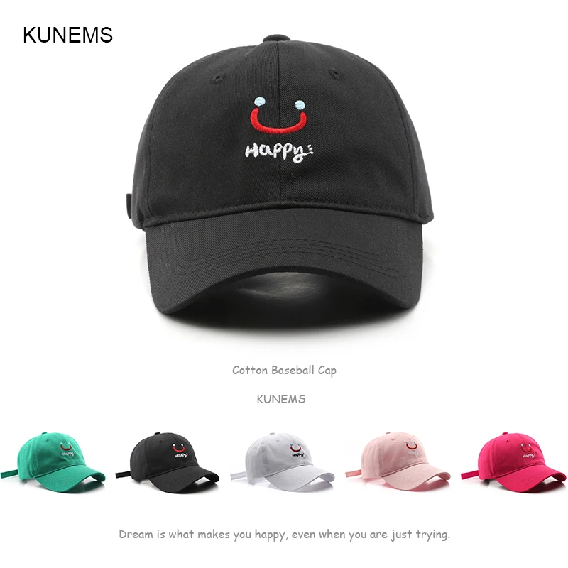 

Мультяшная бейсболка KUNEMS, Снэпбэк кепки с вышивкой, Снэпбэк кепки, повседневные летние шляпы от солнца, хлопковая шляпа унисекс для пар