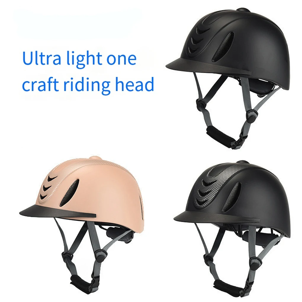 

Horse Riding Head Helmets Lightweight Tough Equestrian Helmet Adjustable Cap Horses Racing Adults Activites Khaki 1