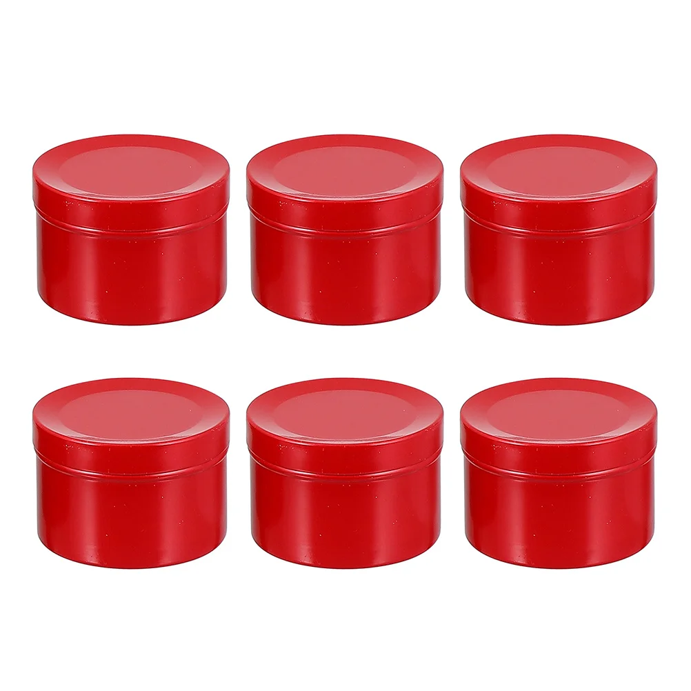 

6 Pcs Jar Candles Empty Cans DIY Facial Cream Jars Eye Alloy Aluminum Containers