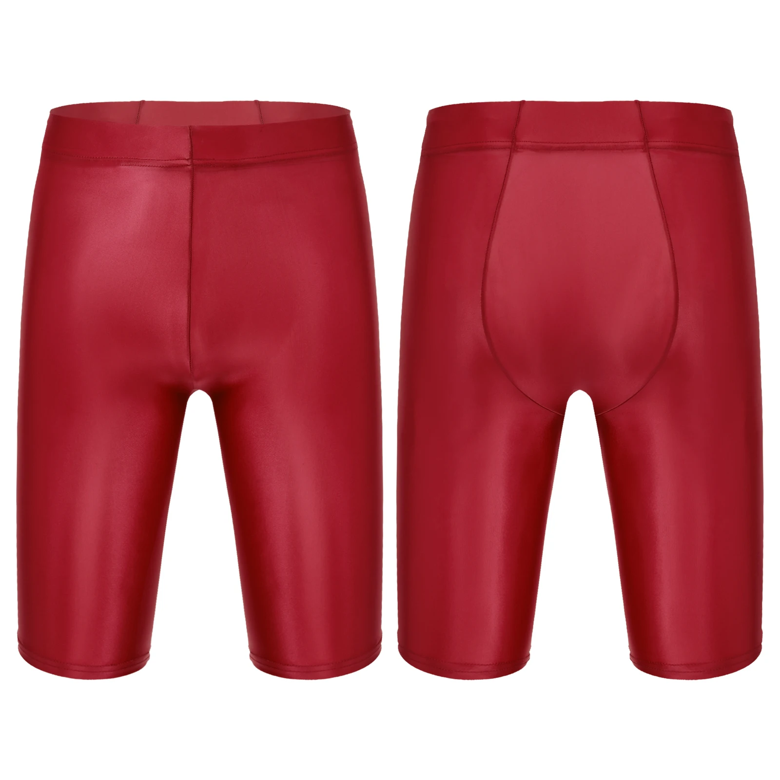 Мужские Блестящие однотонные шорты для спорта фитнеса тренажерного зала |