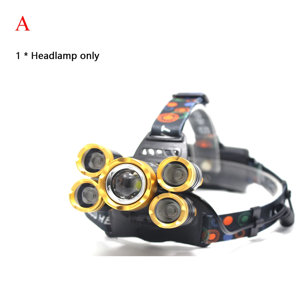 

DAOZHIMEI Налобный фонарь T6+Q5 водонепроницаемый