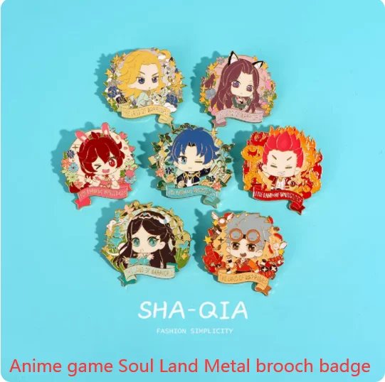 Брошь-значок Soul Land из аниме-игры для школьной сумки Тан Сан и Сяо У из медали в форме школьной формы для студентов, милые подарки Дулового континента.