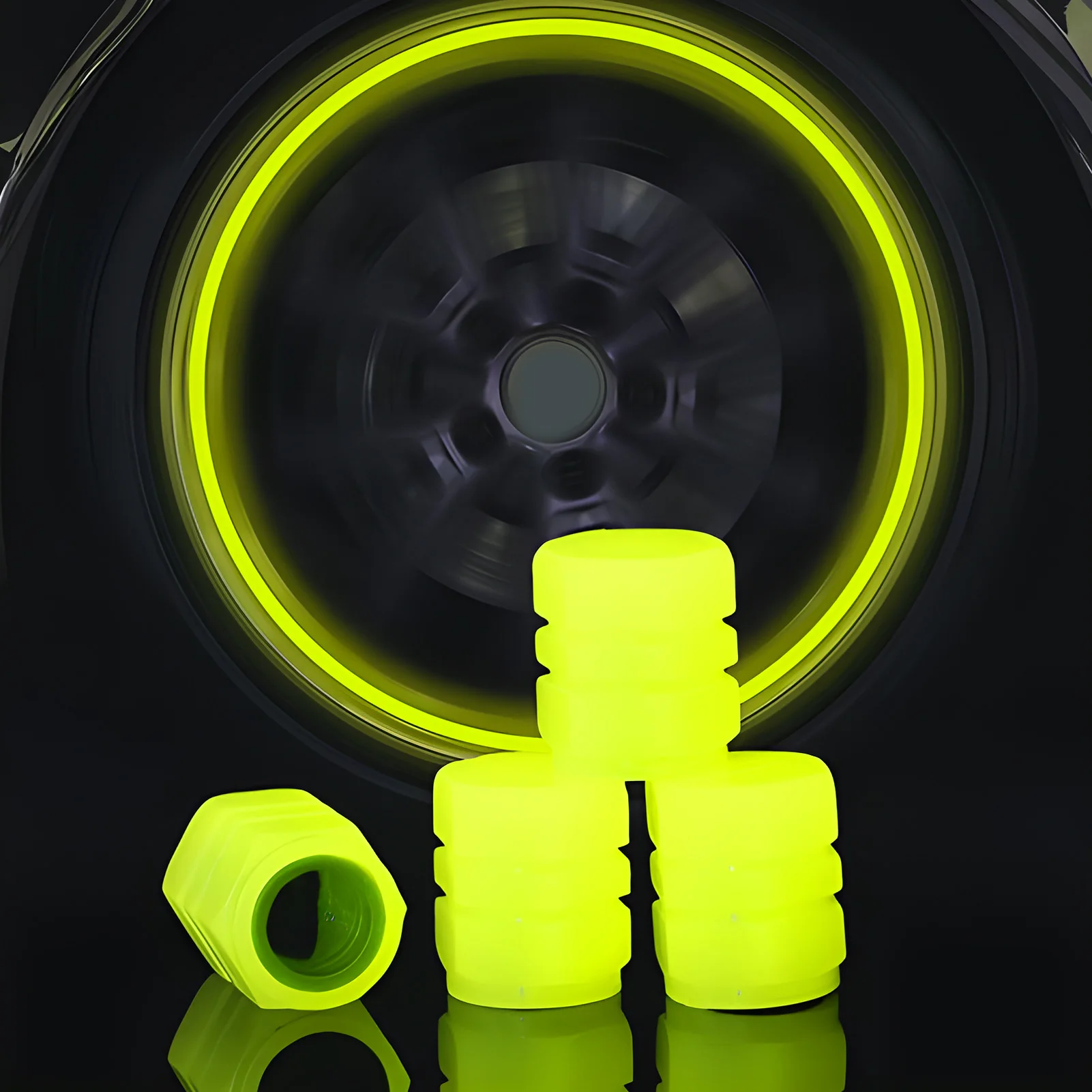 

Светящиеся колпачки для клапанов автомобильных колес s, мотоциклетные колпачки для колес, колпачки для ступицы автомобильного колеса, свет...