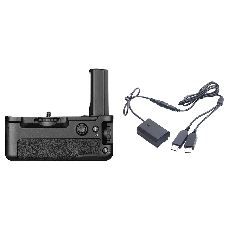 

1 Pcs Vg-C3em Battery Grip Replacement & 1 Pcs Np-Fz100 Dummy Battery Dc Coupler Dual Usb Adapter