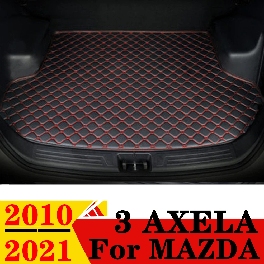 

Car Trunk Mat For Mazda 3 Axela 2010 2011-2021 Flat Side Waterproof Rear Cargo Cover Carpet Pad AUTO Tail Accessories Boot Liner