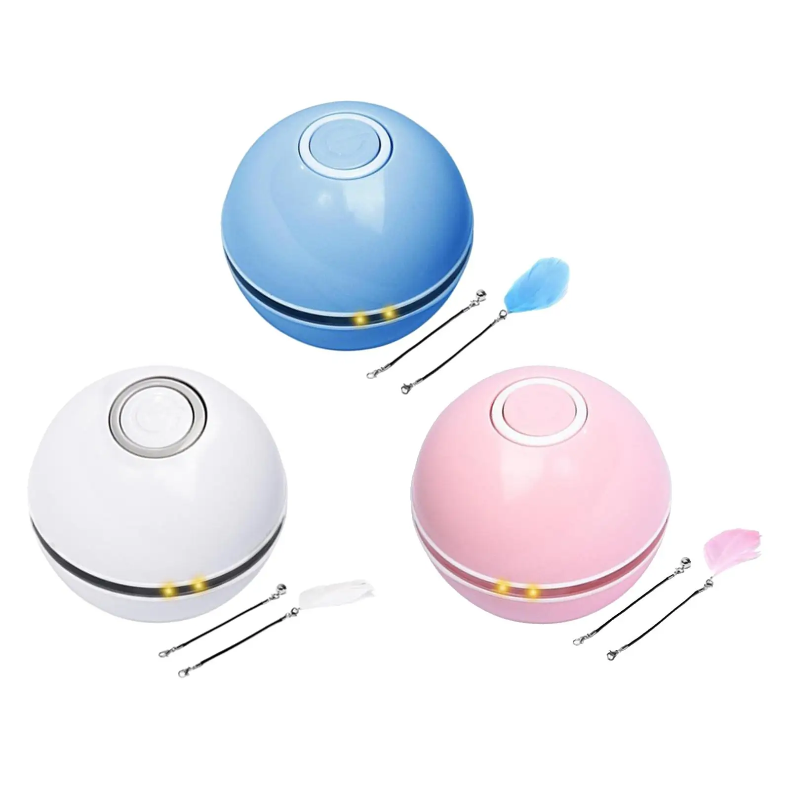 

Interactive Cat Toys Ball Rotating LED USB Exercise Indoor Pet Training Game