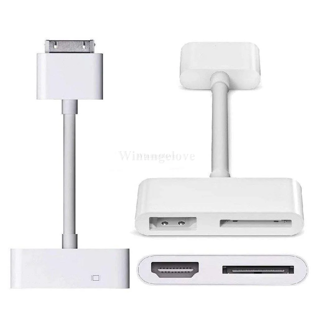 HDMI-совместимый HDTV для док-станции 30-контактный ТВ адаптер конвертер кабель для IPad 1 2 3 для IPhone 4 цифровой AV 30-контактный адаптер