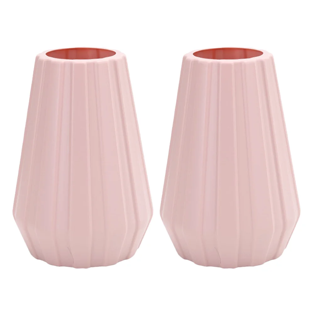 

2 Pcs Flower Bed Home Pot Unique Vase Office Desk Decor Flowerpot Ornament Wedding Decorations Planter Dining Table