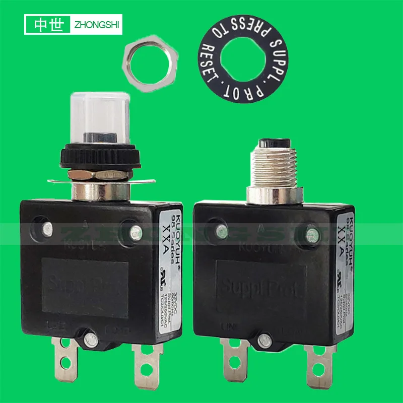 

98(1 упаковка) автоматический выключатель с металлической втулкой 3A 5A 18A 10A 20A 30A 40A 50A ручной сброс термозащита перегрузки переключатель 12В DC