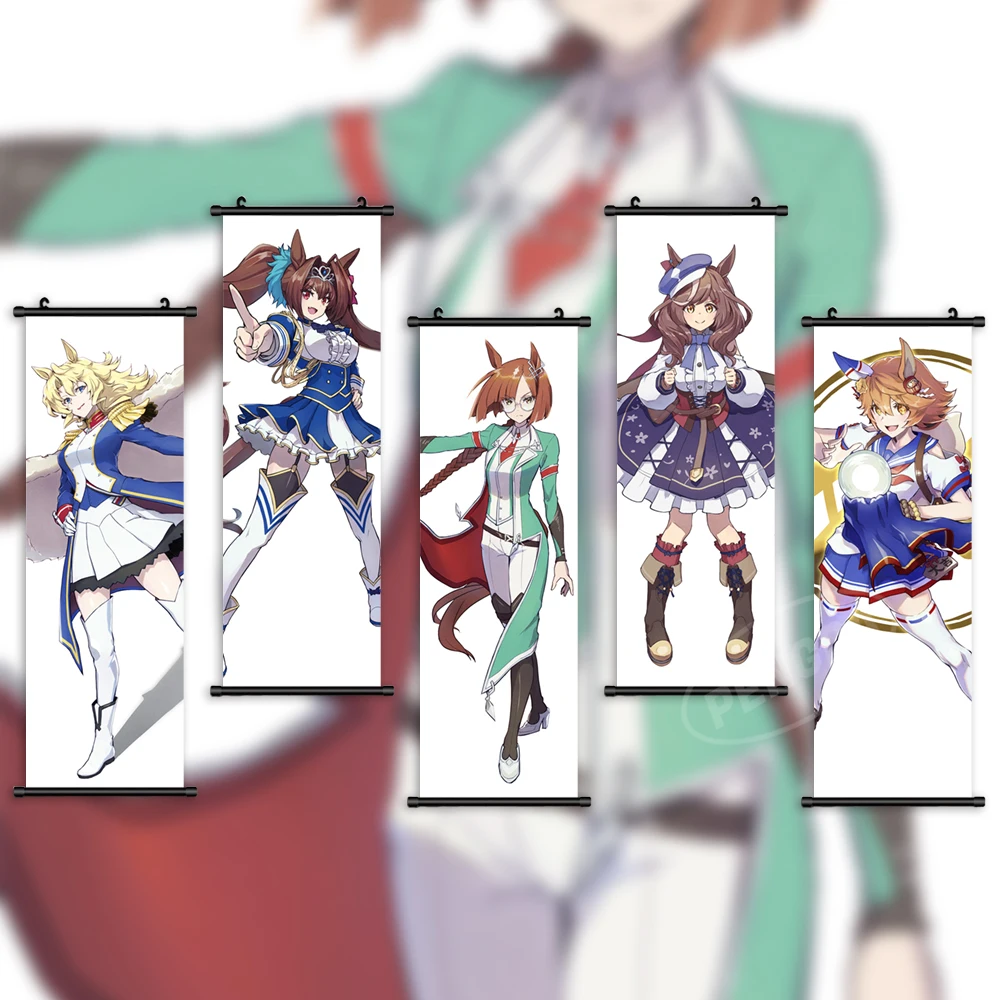 

Wall Artwork Pretty Derby Canvas Game Pictures Silence Suzuka Painting Okai Teio Print Poster Hanging Scrolls Home Decoration