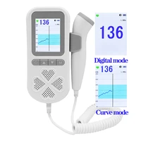 digital curve 3 0mhz ultrasound fetal doppler baby heart beat 0 radiation pregnant gravida infant heart rate monitor dual mode